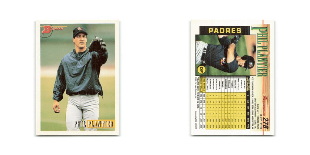 Phil Plantier 1993 Bowman #278 San Diego Padres Baseball Card NM