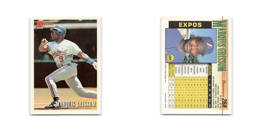 Marquis Grissom 1993 Bowman #268 Montreal Expos Baseball Card NM