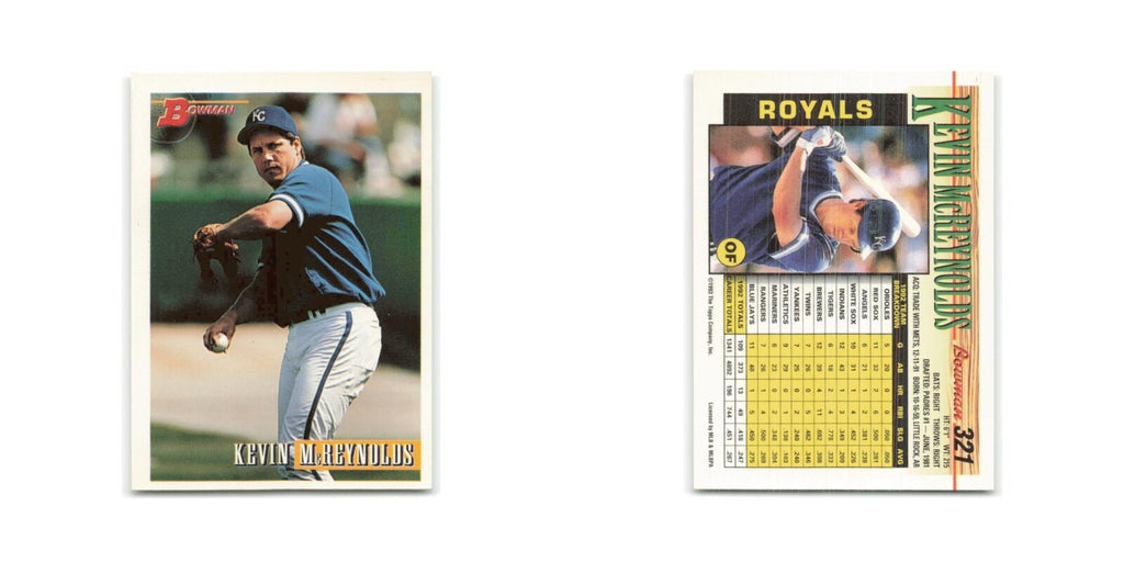 Kevin McReynolds 1993 Bowman #321 Kansas City Royals Baseball Card NM