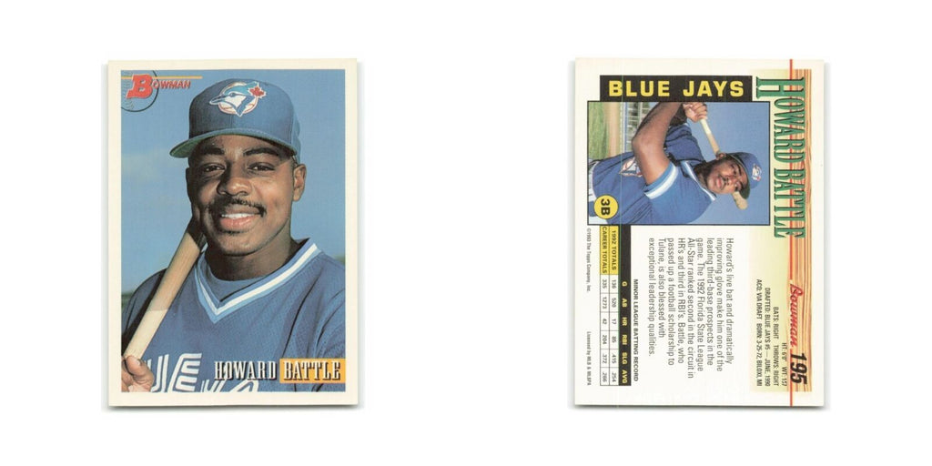 Howard Battle 1993 Bowman #195 Toronto Blue Jays Baseball Card NM