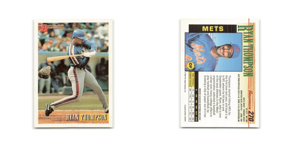 Ryan Thompson 1993 Bowman #270 New York Mets Baseball Card NM
