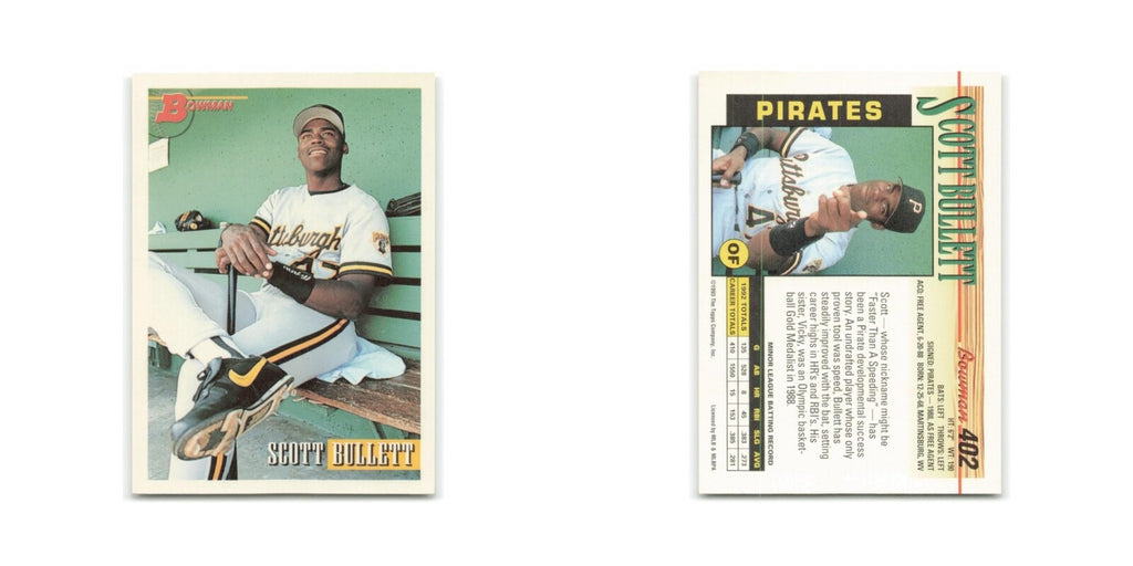 Scott Bullett 1993 Bowman #402 Pittsburgh Pirates Baseball Card NM