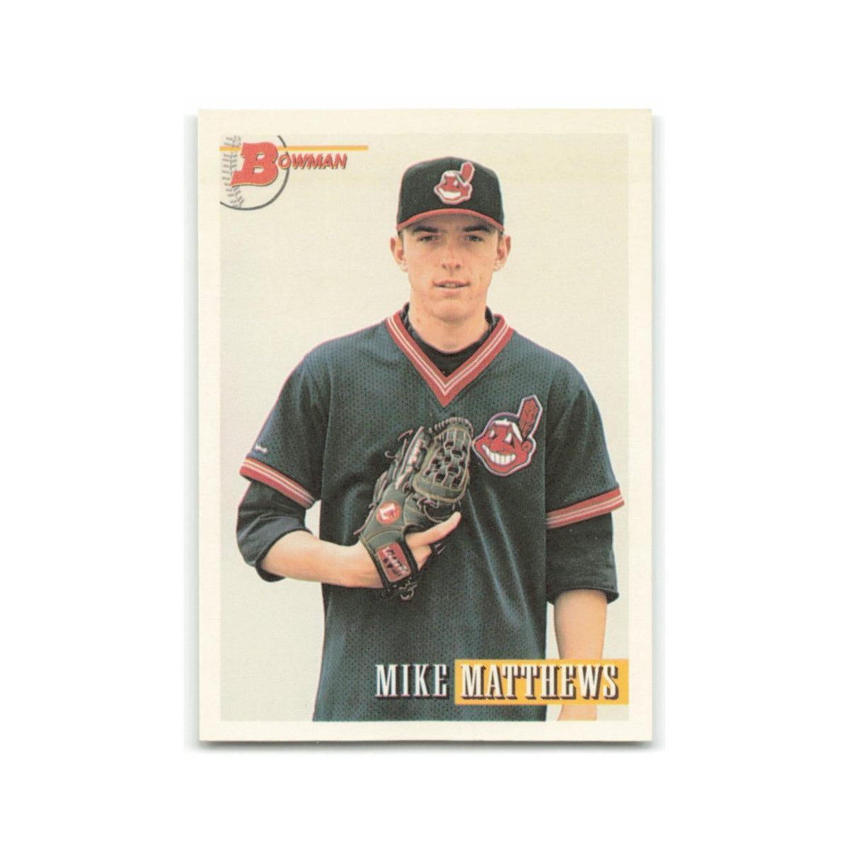 Mike Matthews Rookie 1993 Bowman #261 Cleveland Indians Baseball Card NM
