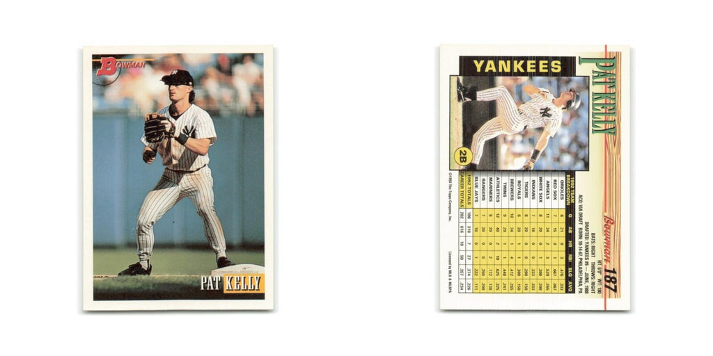 Pat Kelly 1993 Bowman #187 New York Yankees Baseball Card NM