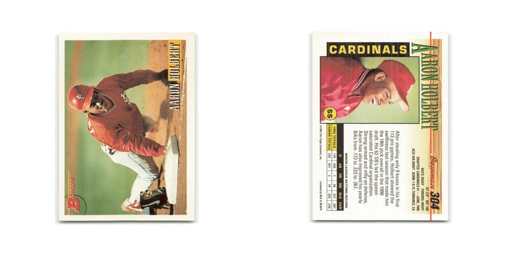 Aaron Holbert 1993 Bowman #304 St. Louis Cardinals Baseball Card NM