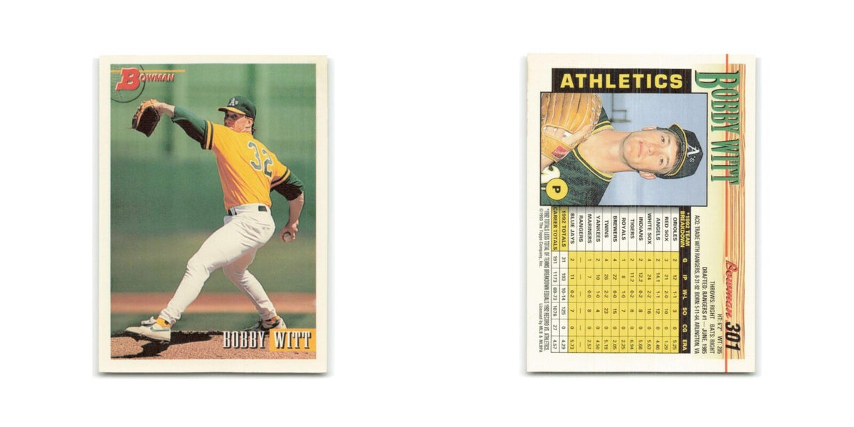 Bobby Witt 1993 Bowman #301 Oakland Athletics Baseball Card NM