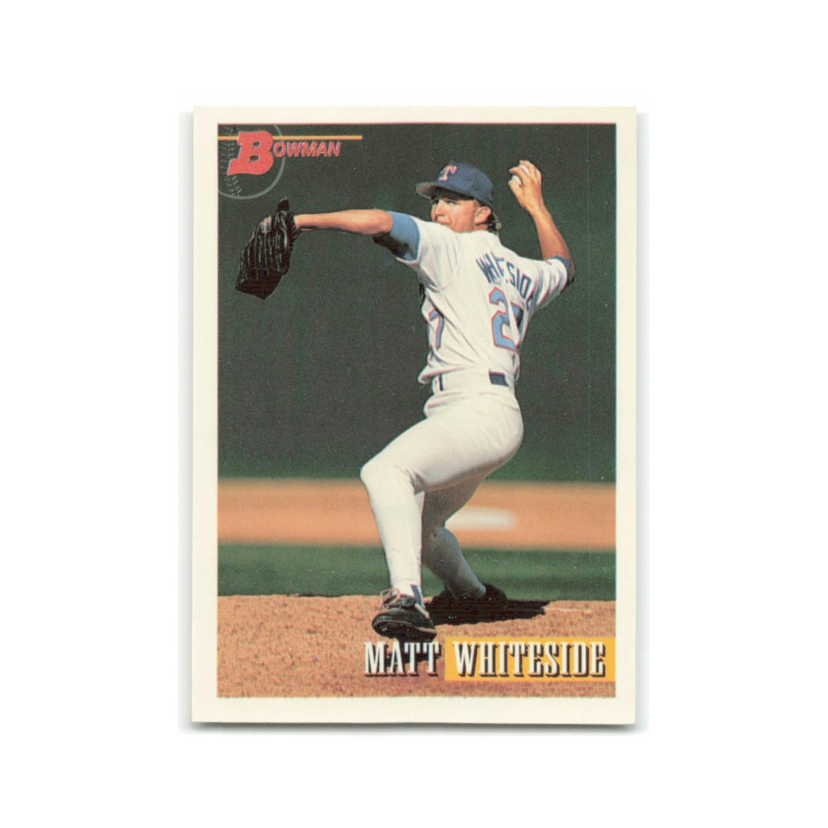 Matt Whiteside Rookie 1993 Bowman #283 Texas Rangers Baseball Card NM