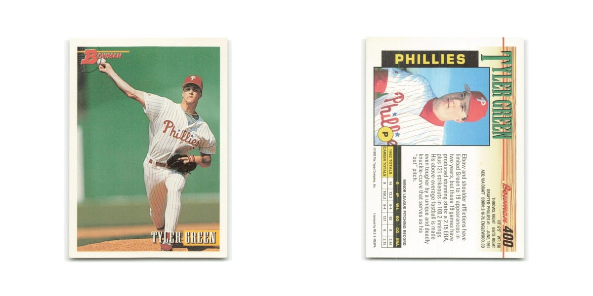 Tyler Green 1993 Bowman #400 Philadelphia Phillies Baseball Card NM