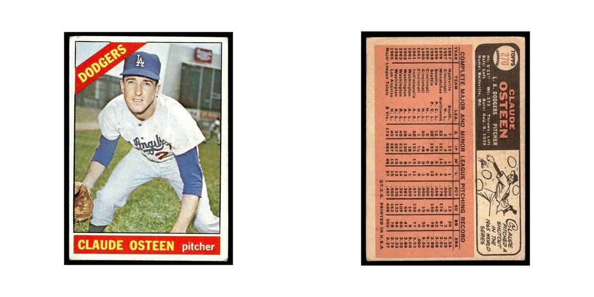 1966 Topps Claude Osteen Dodgers #270