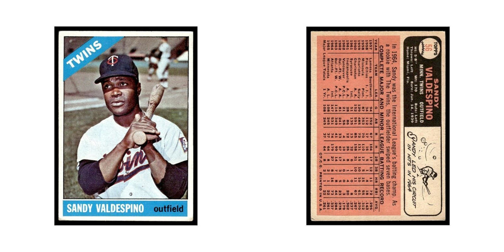1966 Topps Sandy Valdespino Twins #56