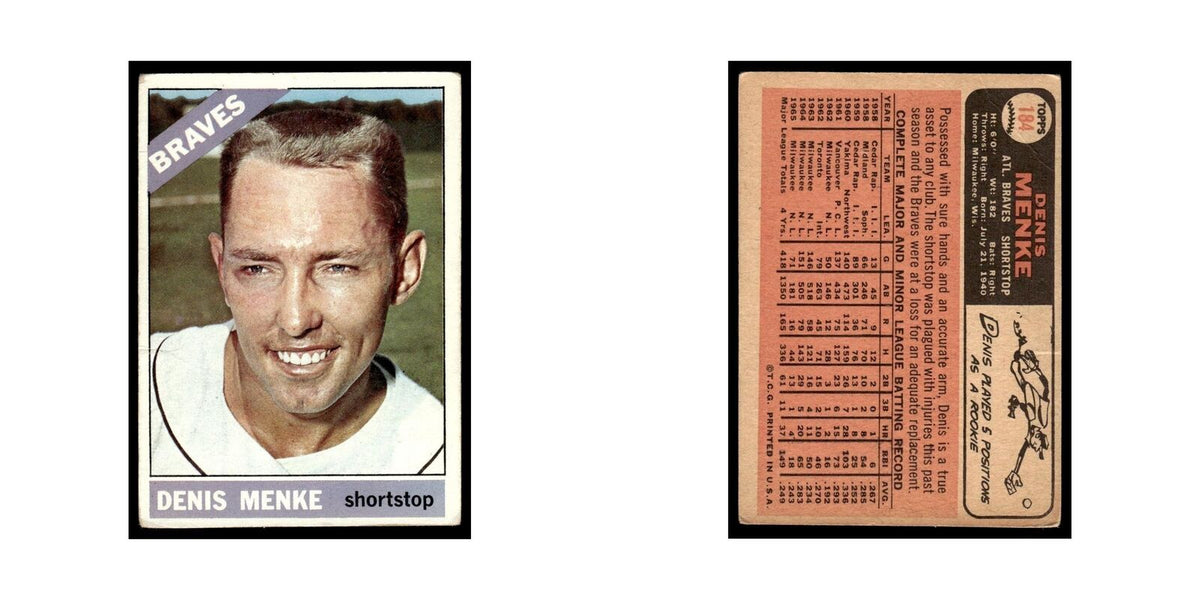 1966 Topps Denis Menke Braves #184