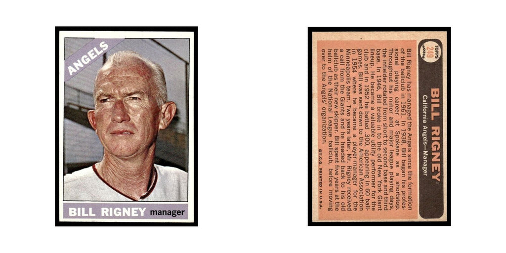 1966 Topps Bill Rigney Angels #249