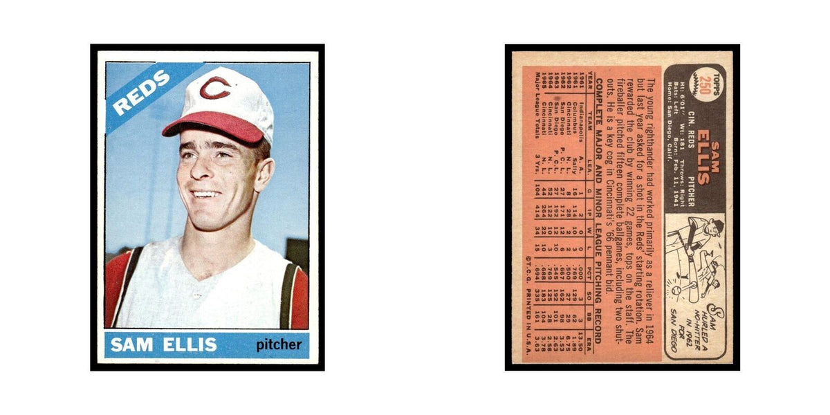 1966 Topps Sam Ellis Reds #250