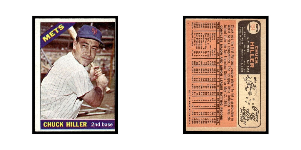 1966 Topps Chuck Hiller Mets #154