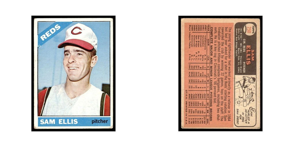 1966 Topps Sam Ellis Reds #250