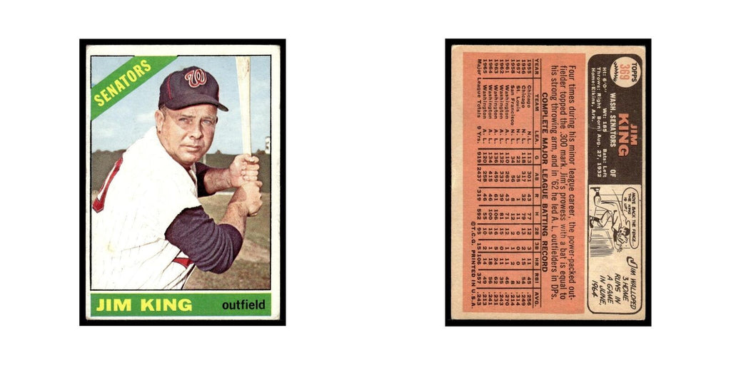 1966 Topps Jim King Washington Senators #369