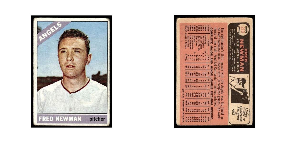 1966 Topps Fred Newman Angels #213