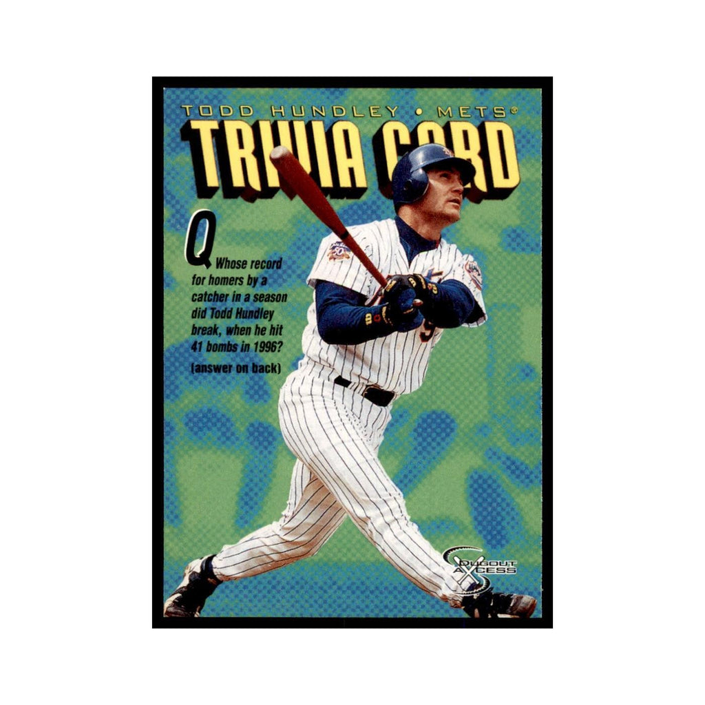 1998 SkyBox Dugout Axcess Todd Hundley Baseball Cards #150