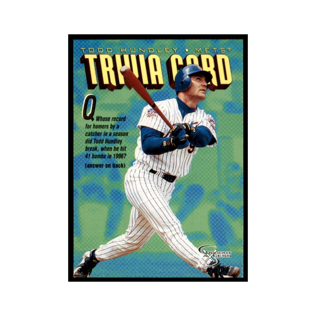 1998 SkyBox Dugout Axcess Todd Hundley Baseball Cards #150