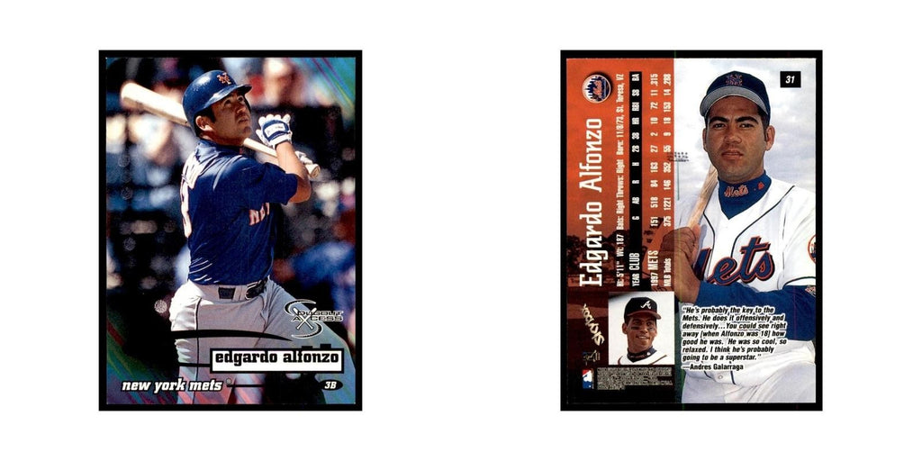 1998 SkyBox Dugout Axcess Edgardo Alfonzo Baseball Cards #31