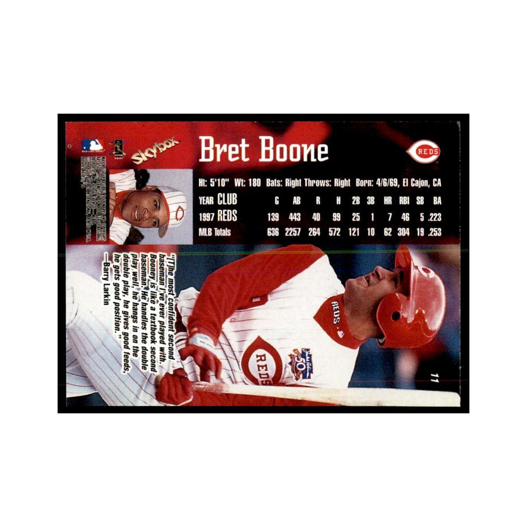 1998 SkyBox Dugout Axcess Bret Boone Baseball Cards #11