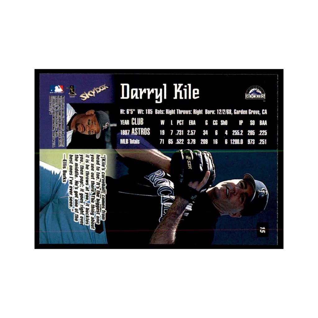 1998 SkyBox Dugout Axcess Darryl Kile Baseball Cards #15