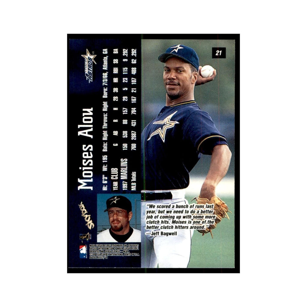 1998 SkyBox Dugout Axcess Moises Alou Baseball Cards #21