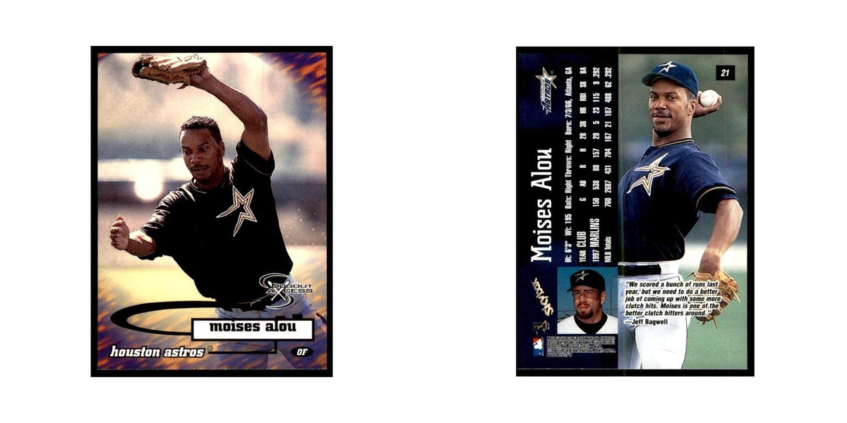 1998 SkyBox Dugout Axcess Moises Alou Baseball Cards #21