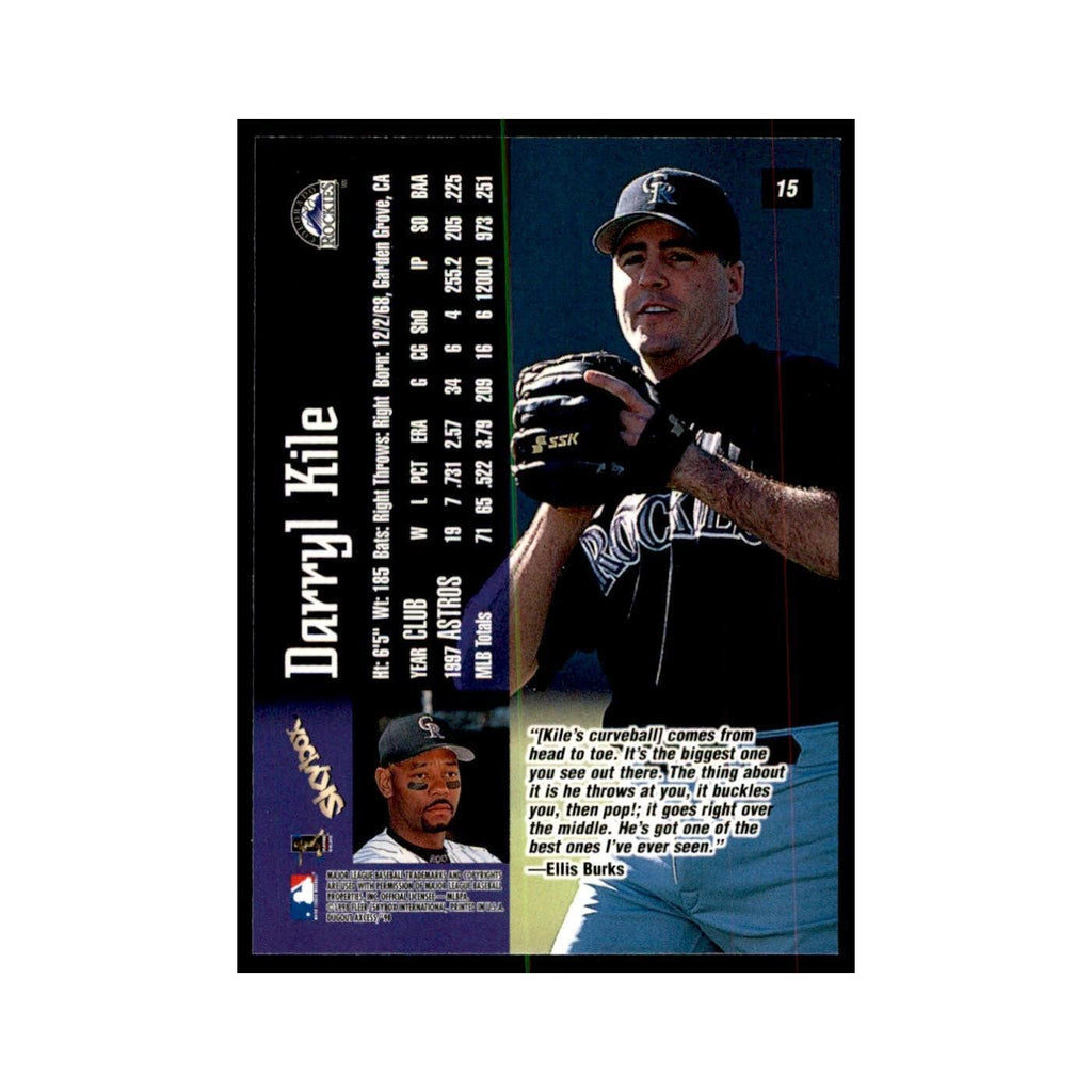 1998 SkyBox Dugout Axcess Darryl Kile Baseball Cards #15