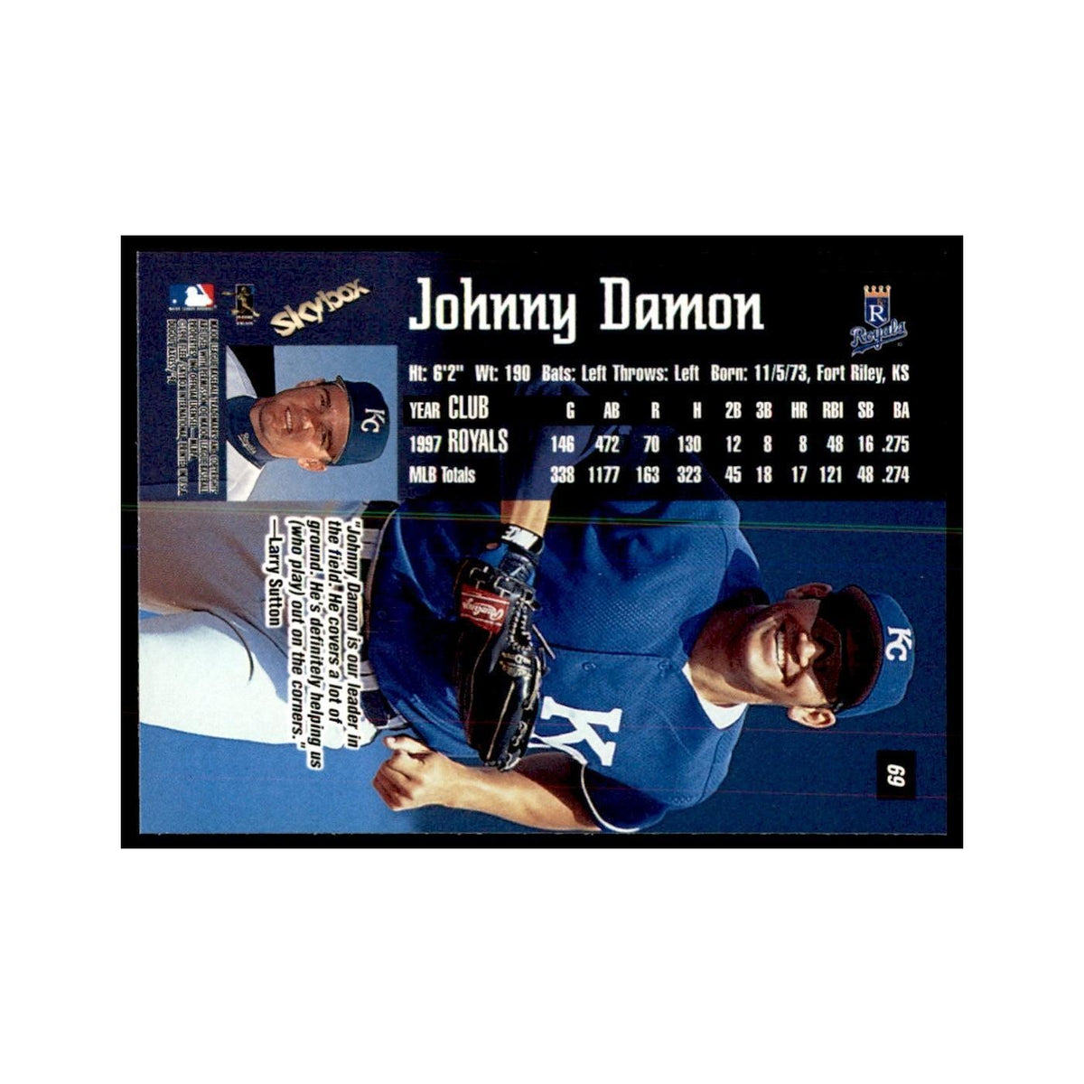 1998 SkyBox Dugout Axcess Johnny Damon Baseball Cards #69