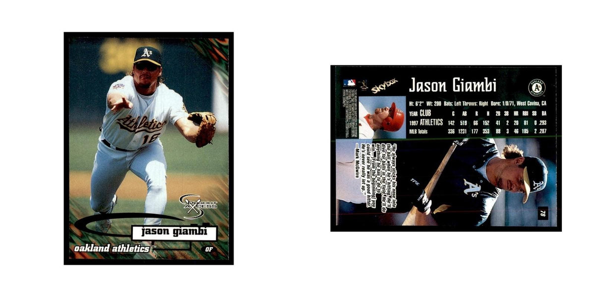 1998 SkyBox Dugout Axcess Jason Giambi Baseball Cards #78