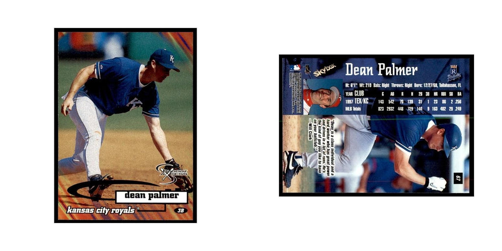 1998 SkyBox Dugout Axcess Dean Palmer Baseball Cards #67