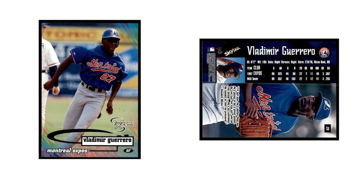 1998 SkyBox Dugout Axcess Vladimir Guerrero Baseball Cards #29