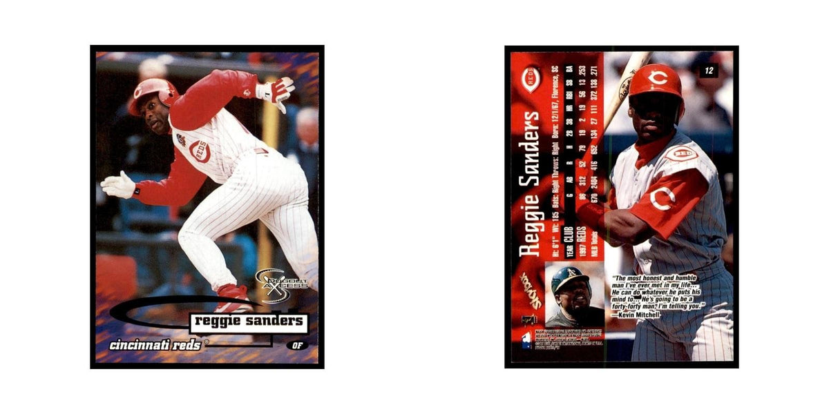 1998 SkyBox Dugout Axcess Reggie Sanders Baseball Cards #12