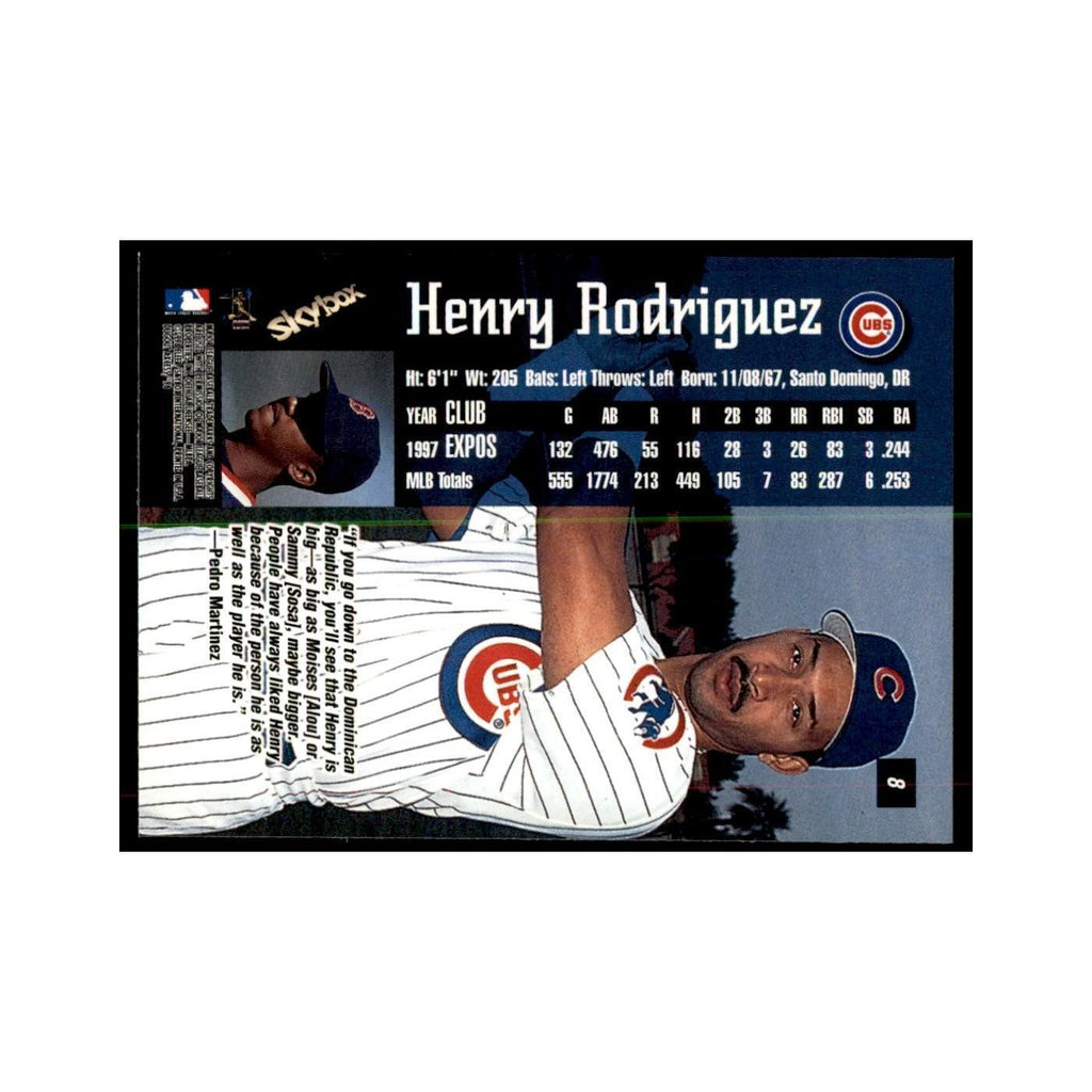 1998 SkyBox Dugout Axcess Henry Rodriguez Baseball Cards #84