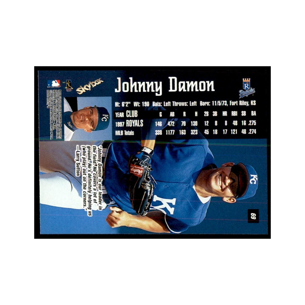 1998 SkyBox Dugout Axcess Johnny Damon Baseball Cards #69