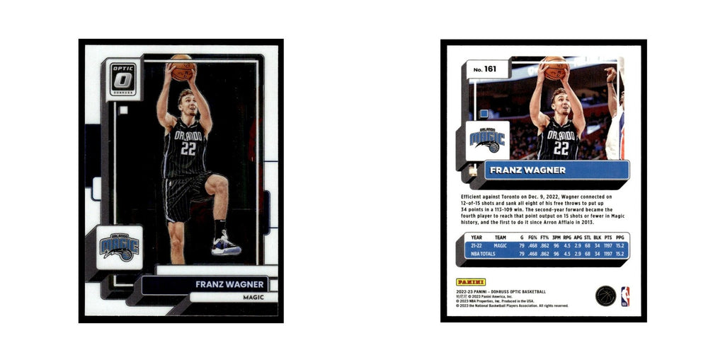 Franz Wagner 2022 Donruss Optic #161 Orlando Magic Basketball Card NM