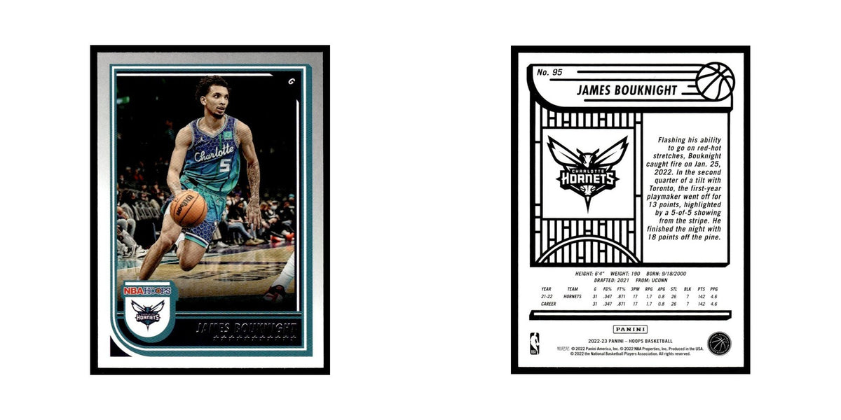 James Bouknight 2022 Hoops #95 Charlotte Hornets Basketball Card NM