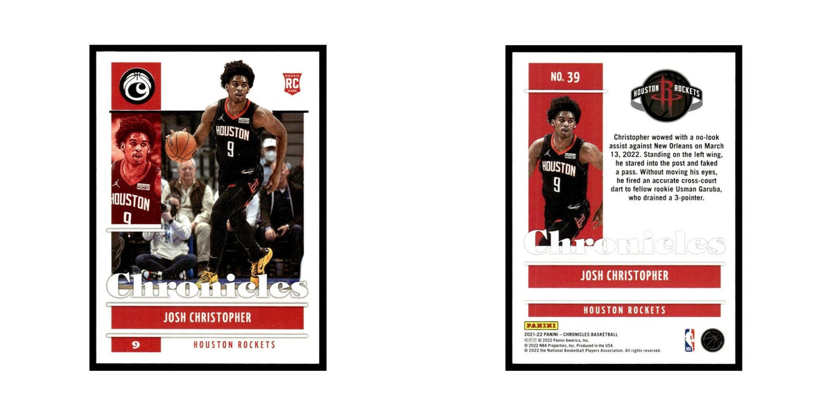 Josh Christopher 2021 Panini Chronicles #39 Houston Rockets Basketball Card NM