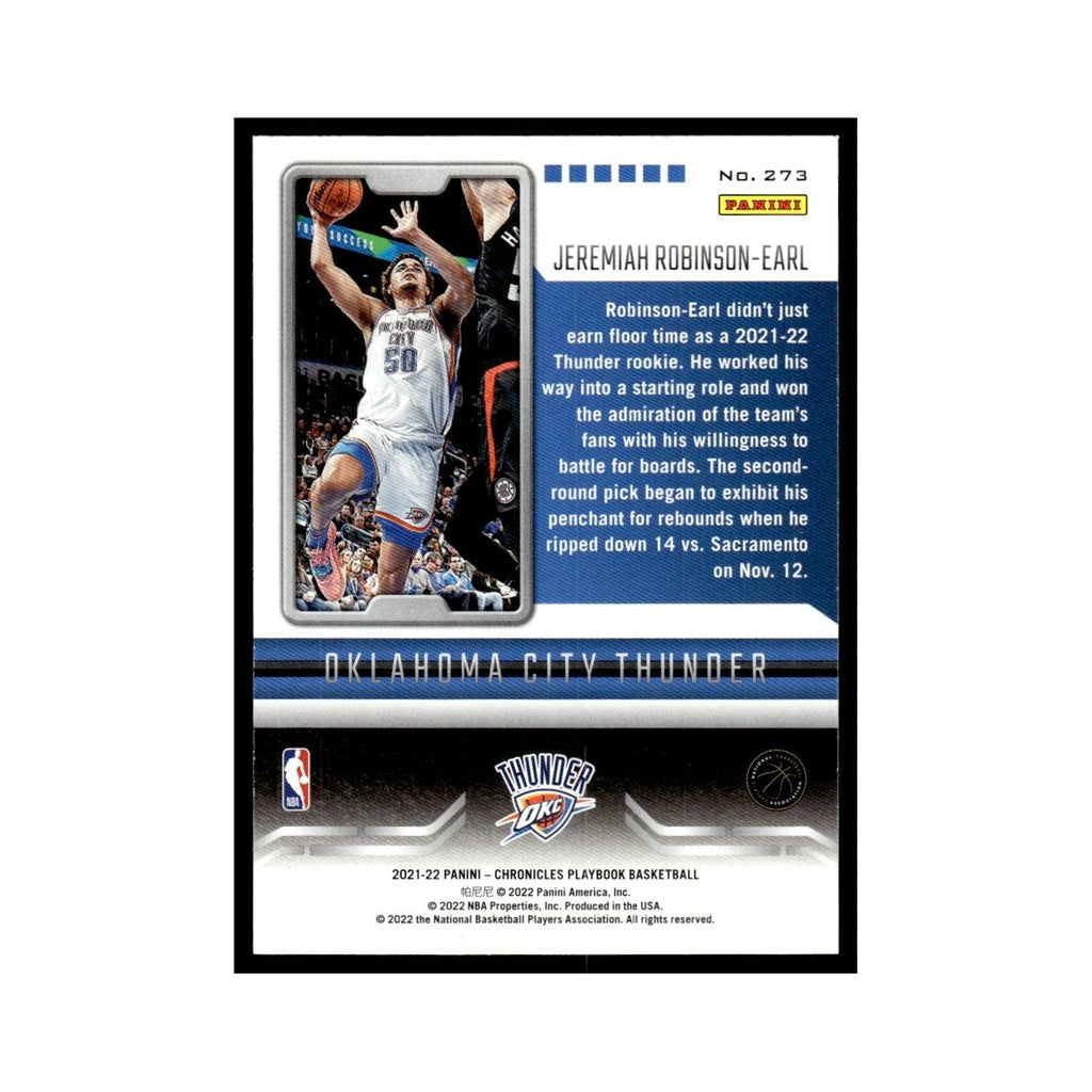 Jeremiah Robinson-Earl 2021 Panini Chronicles Playbook #273 Thunder NM