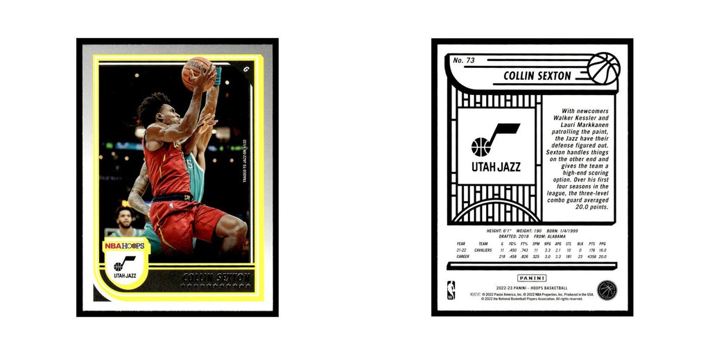 Collin Sexton 2022 Hoops #73 Utah Jazz Basketball Card NM