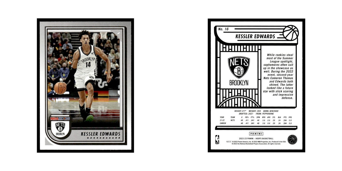 Kessler Edwards 2022 Hoops #16 Brooklyn Nets Basketball Card NM