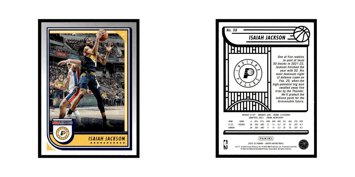 Isaiah Jackson 2022 Hoops #58 Indiana Pacers Basketball Card NM