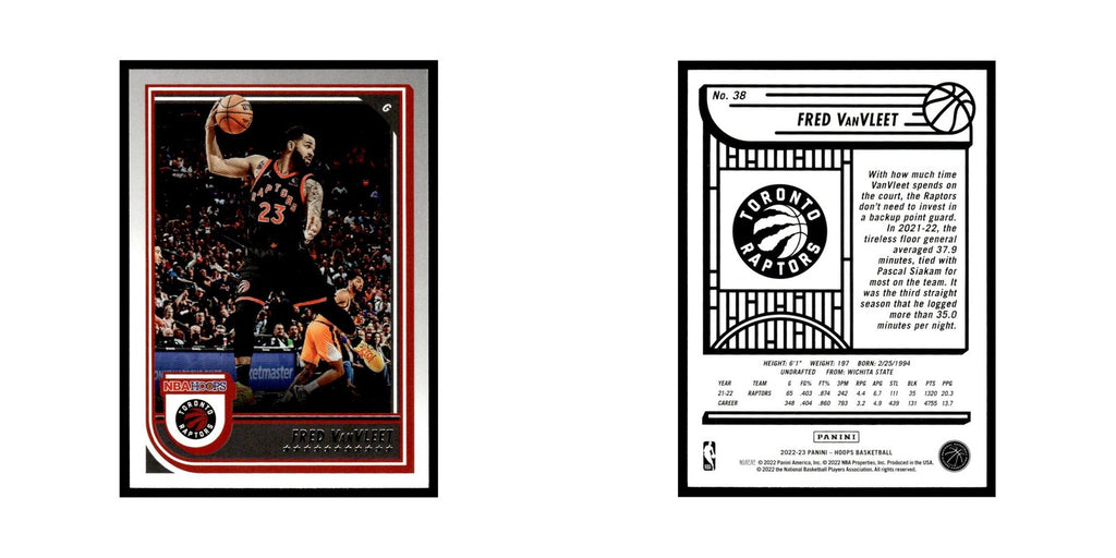 Fred VanVleet 2022 Hoops #38 Toronto Raptors Basketball Card NM