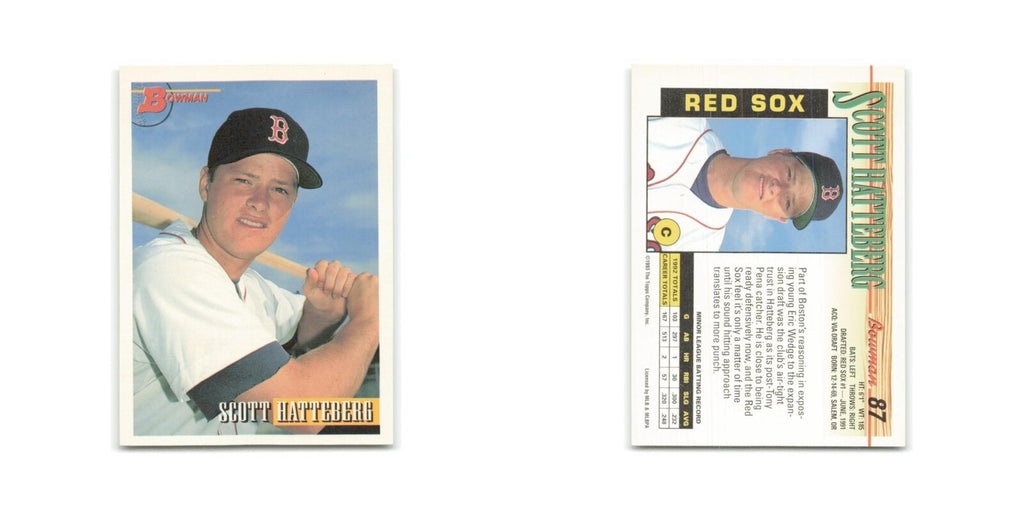 Scott Hatteberg 1993 Bowman #87 Boston Red Sox Baseball Card NM