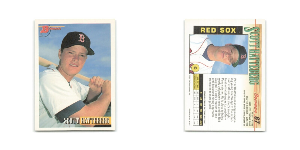 Scott Hatteberg 1993 Bowman #87 Boston Red Sox Baseball Card NM