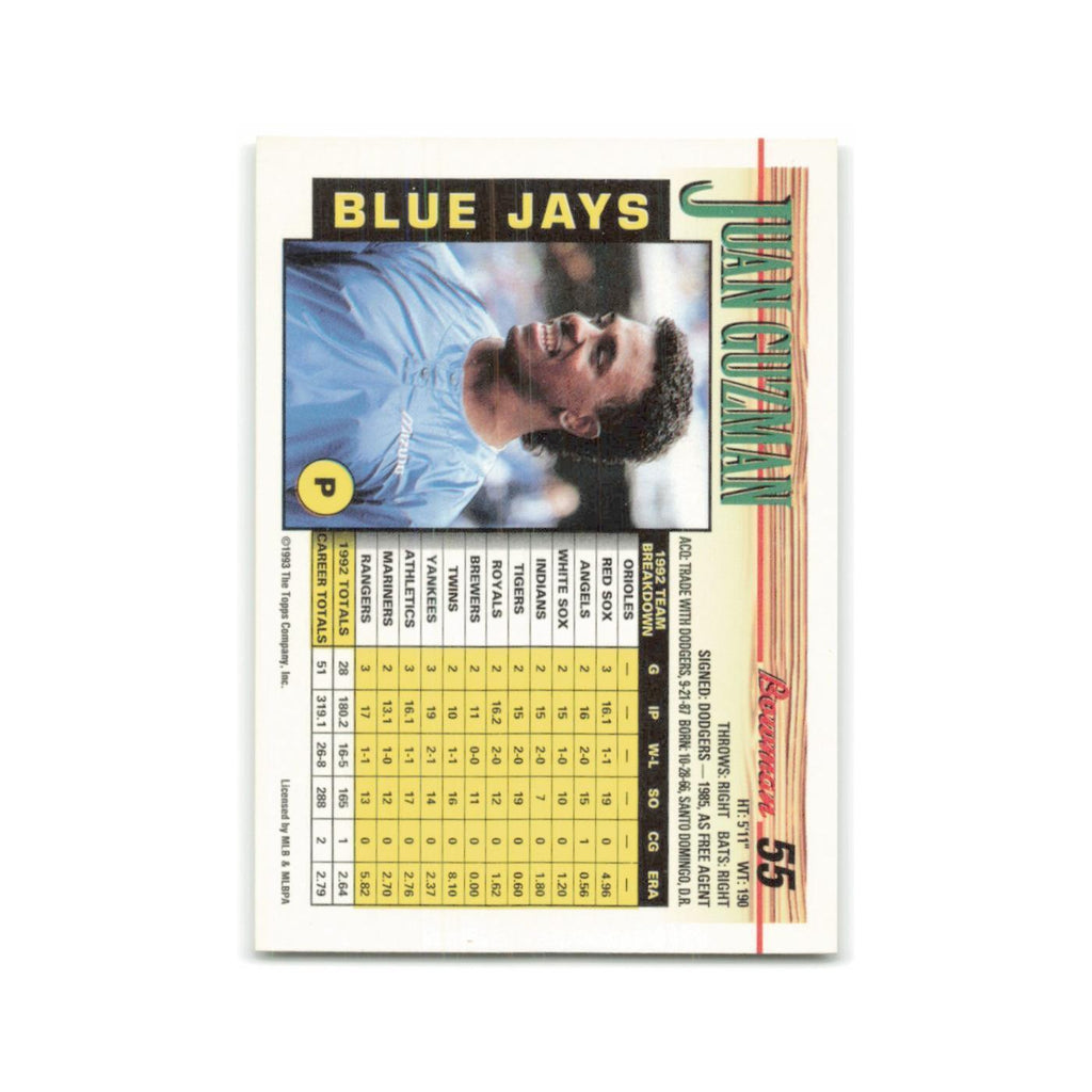 Juan Guzman 1993 Bowman #55 Toronto Blue Jays Baseball Card NM