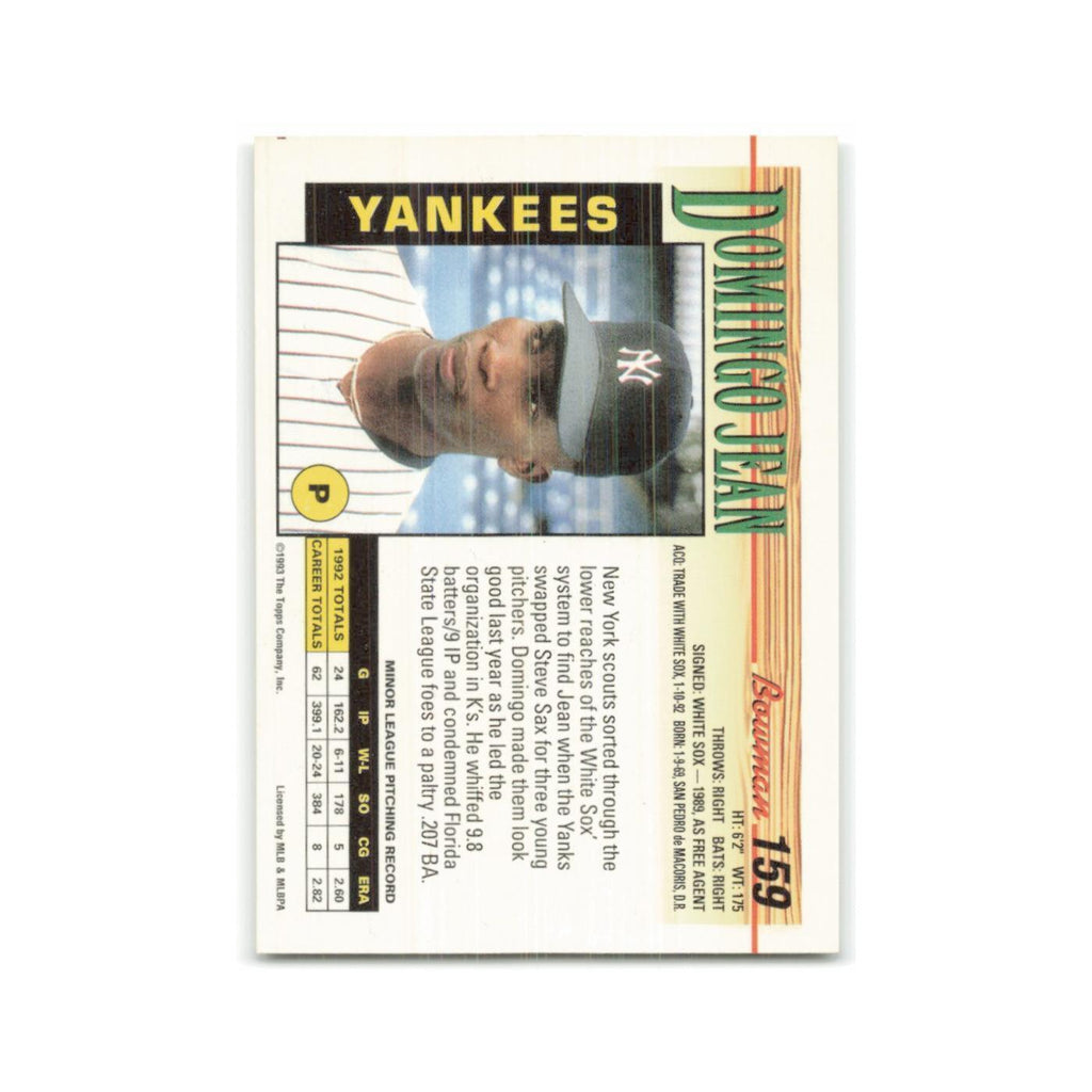 Domingo Jean 1993 Bowman #159 New York Yankees Baseball Card NM
