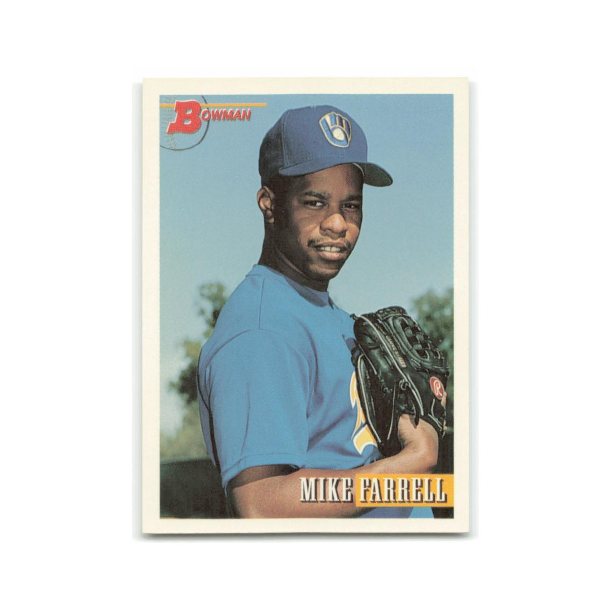 Mike Farrell Rookie 1993 Bowman #211 Milwaukee Brewers Baseball Card NM