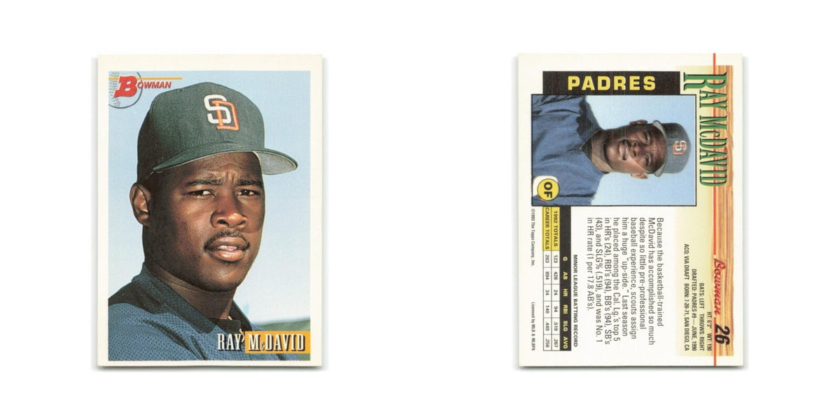 Ray McDavid Rookie 1993 Bowman #26 San Diego Padres Baseball Card NM